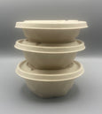 Bagasse Lids for 16-24 oz Classic Round Sugarcane Natural Bagasse for take-out Compostable, case 500