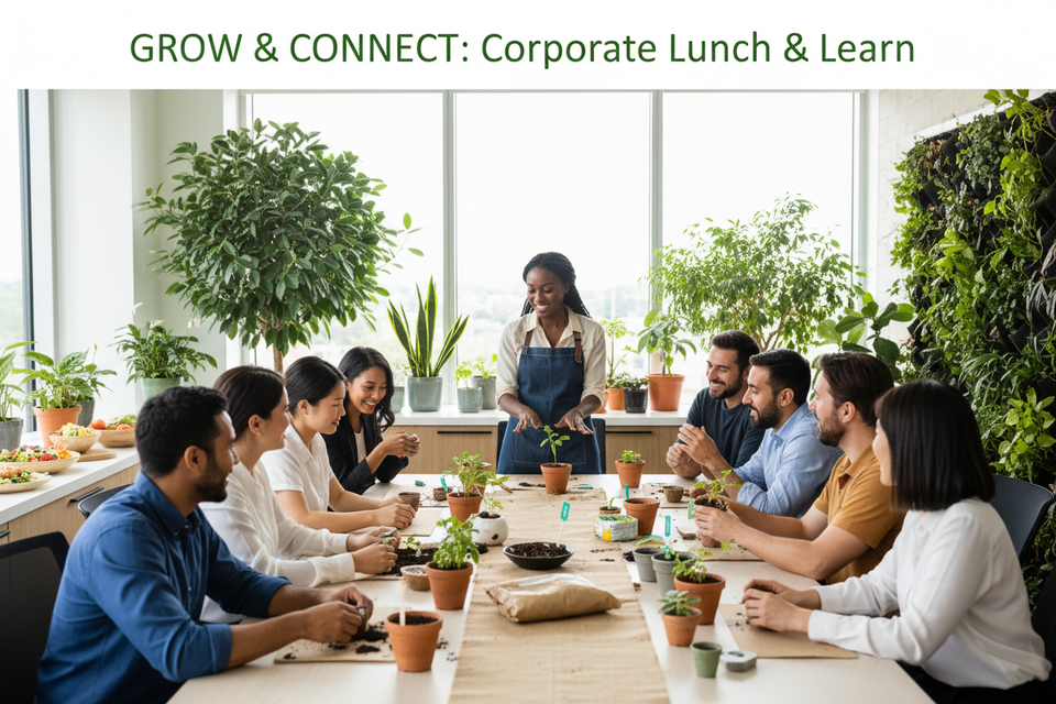 Diverse Office Gardening Workshop Hero Banner
