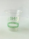Compostable Biodegradable PLA Clear Cold Cups with Green Print Sizes 12 oz and 16 oz