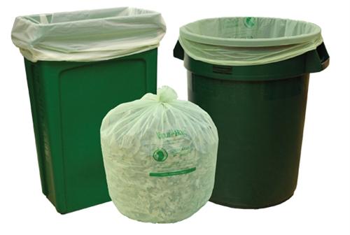 Natur-Bag 33 gallon Compostable Waste Liner Bags 1 Mil, 33"W x 40"H,  200 /case