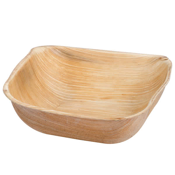 Palm Leaf Square Bowls 7 inch Biodegradable, Organic, 25/package