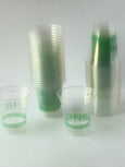 Compostable Biodegradable PLA Clear Cold Cups with Green Print Sizes 12 oz and 16 oz