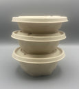 12-16 oz Natural Bagasse Round Take Out Bowls 500 per case