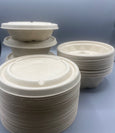 24 oz Classic Round Sugarcane Natural Bagasse for take-out Compostable, case 500