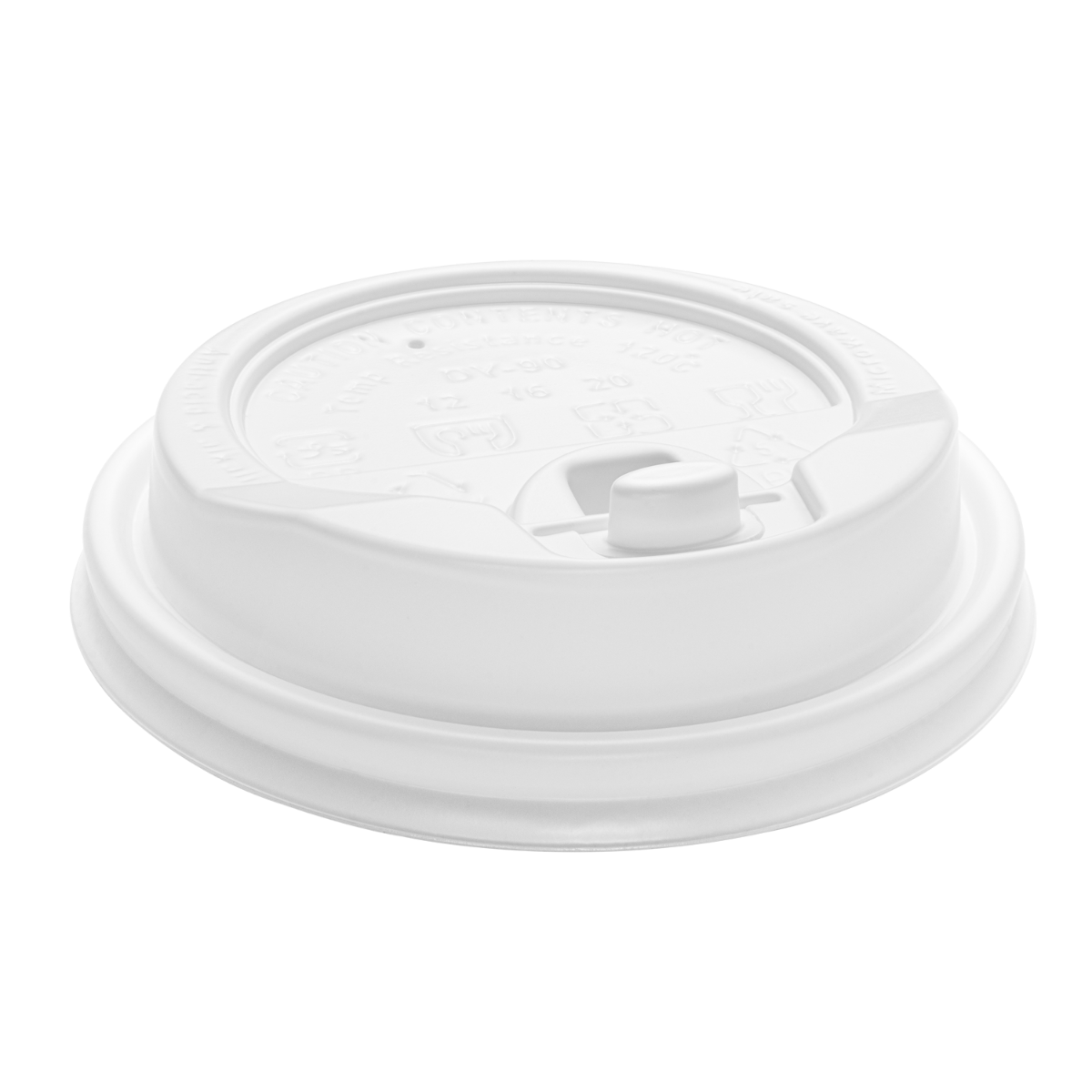 Enclosure Lids for 10-24 oz Insulated White Hot Drink Cups Recyclable Disposable 1000/case Black or White Lids