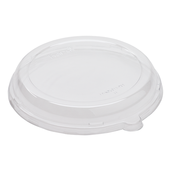 Clear Dome Lids for Round Sugarcane Bagasse Biodegradable White Bowls 24 oz, 500/case